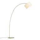 Qazqa Stehlampe Vinossa, Bogenlampe, Beige, Metall, 1-flammig Bild 4