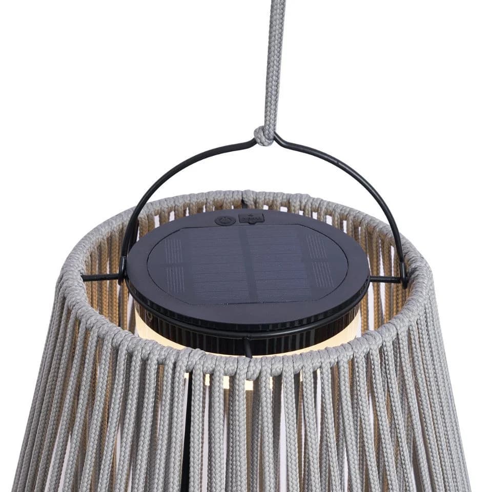 QAZQA Duca USB-Stehleuchte Grau Kunststoff Solar - Bild 4