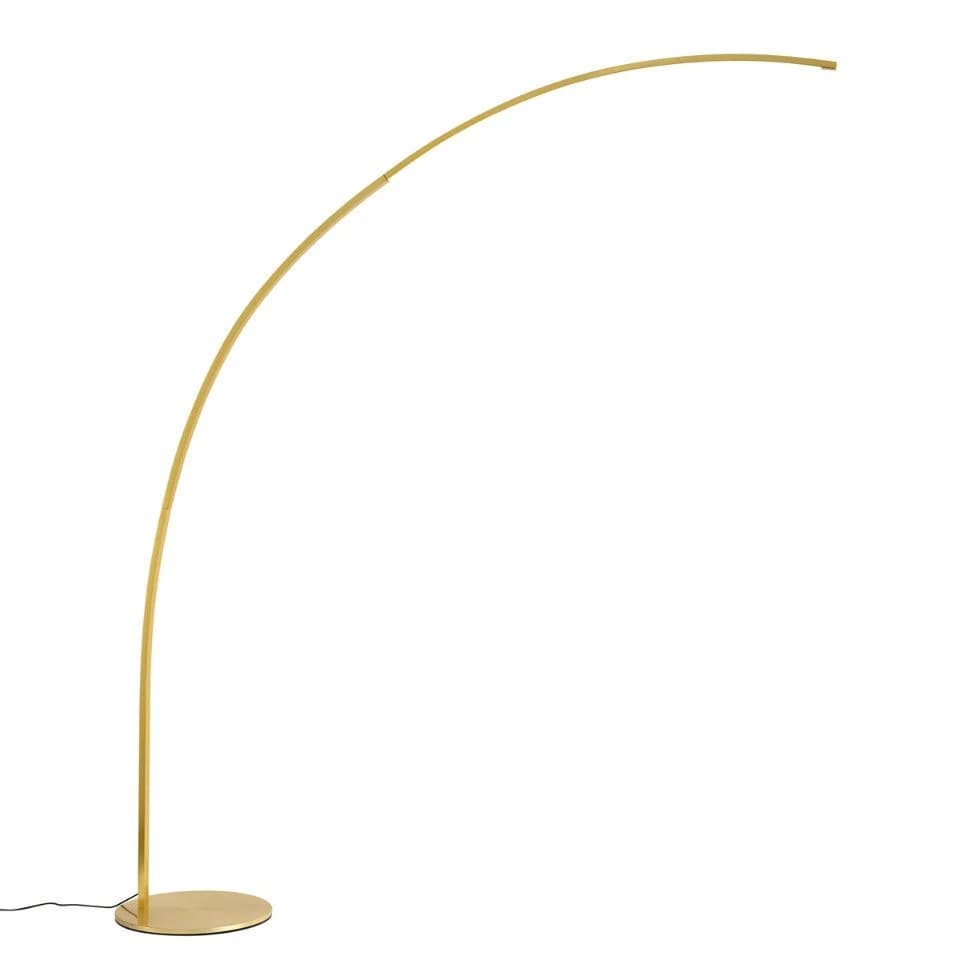 QAZQA Bogenlampe Arlow Dimmbar LED Gold Metall Modern - Bild 2