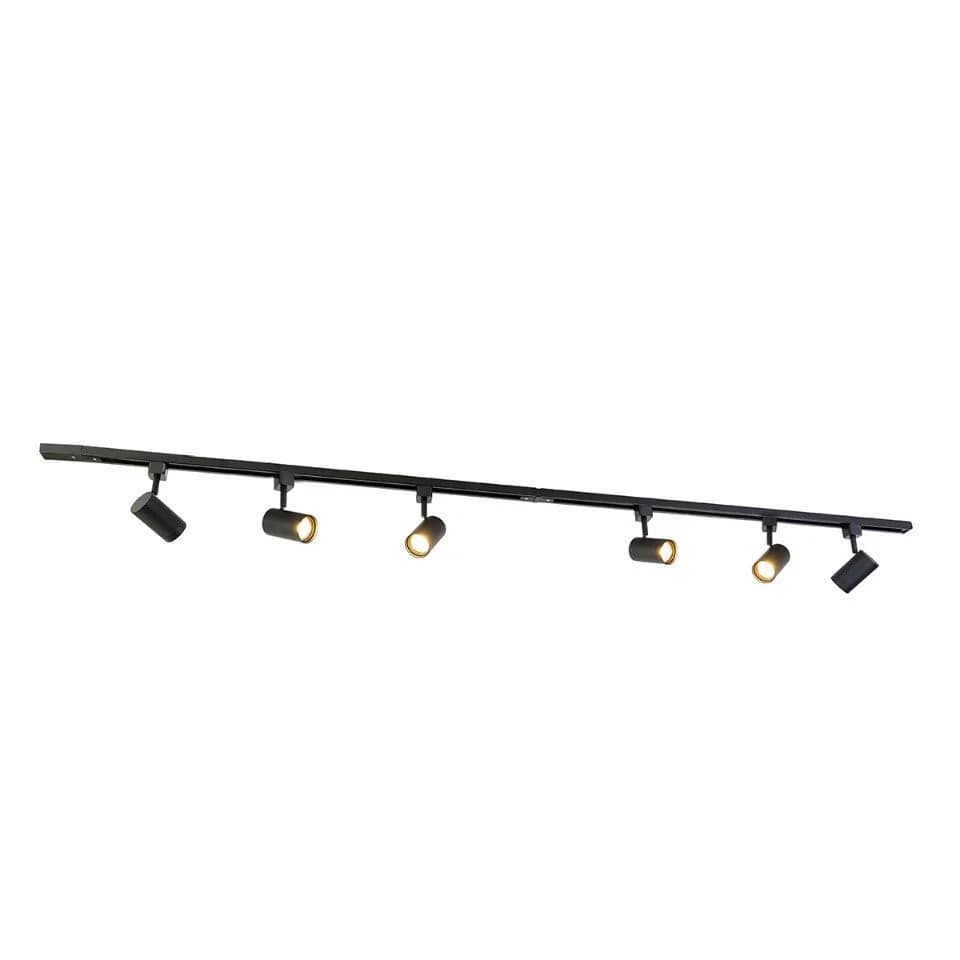 Qazqa Schienensystem Iconic Jeana 6-flammig Schwarz GU10 - Bild 2