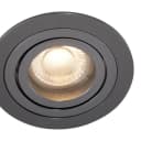 Qazqa LED Einbaustrahler 6er-Set Gunmetal Schwenkbar Warmweiß Bild 1