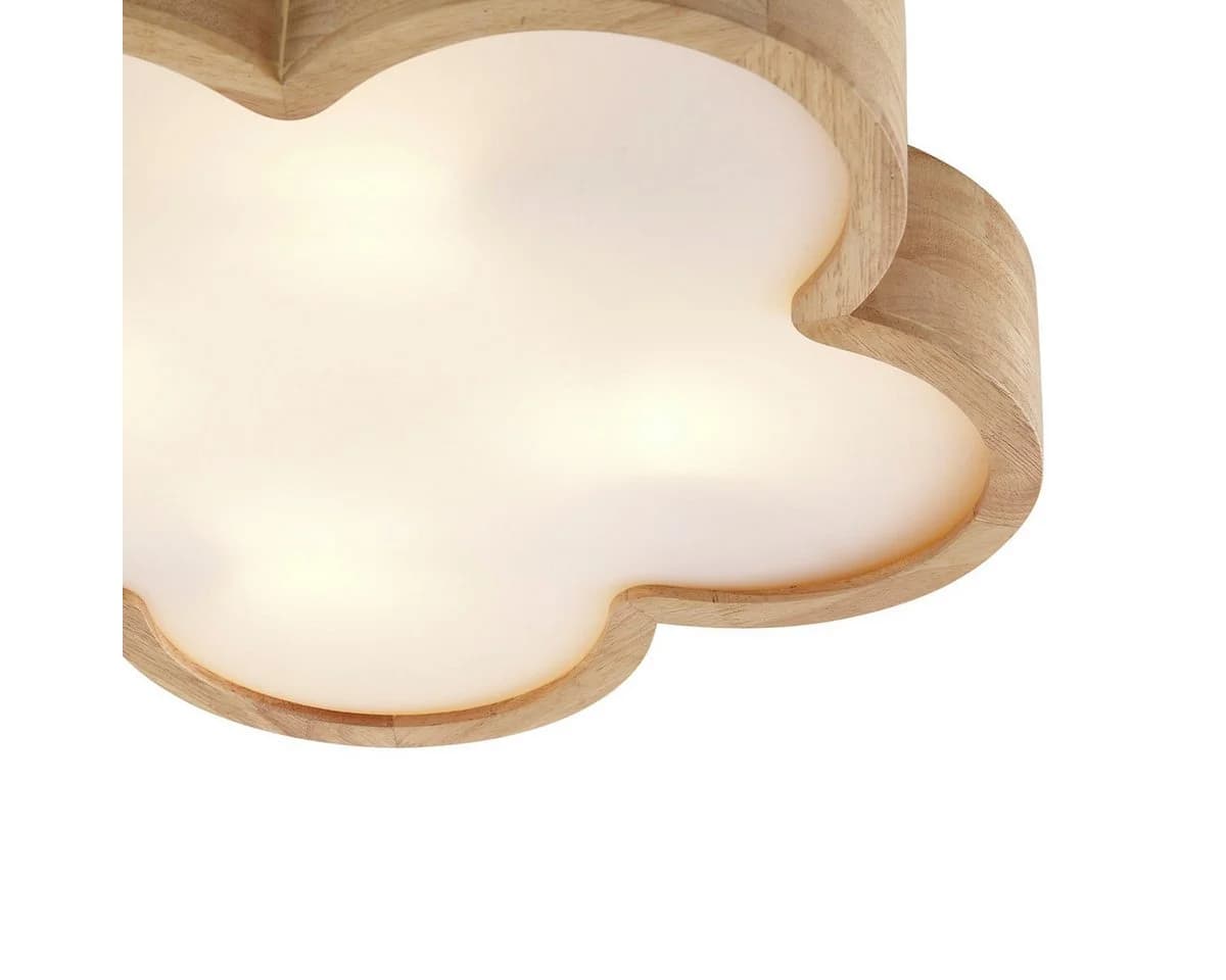Qazqa Deckenleuchte Lucille Braun Holz 4-flammig - Bild 3