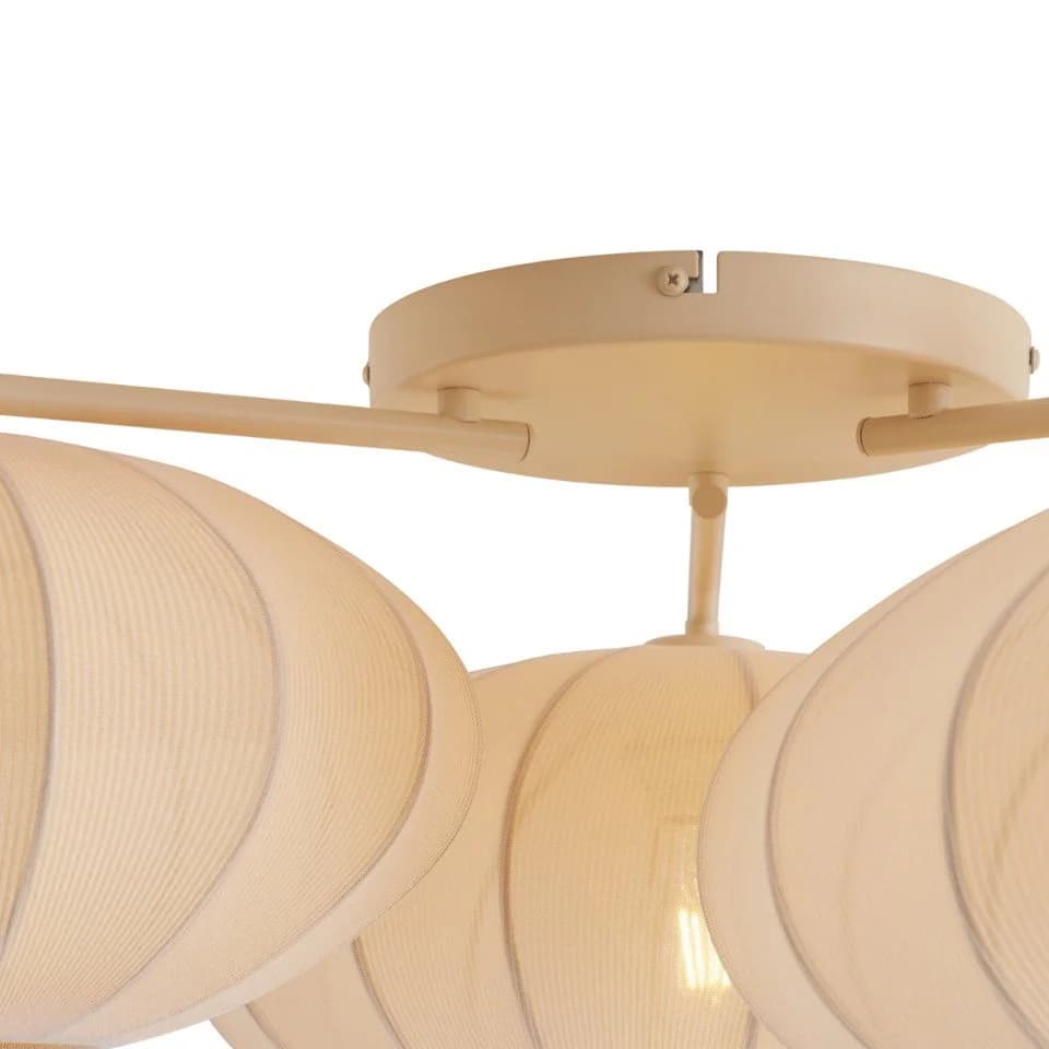 Qazqa Deckenleuchte Bida Beige Stahl Japandi - Bild 3