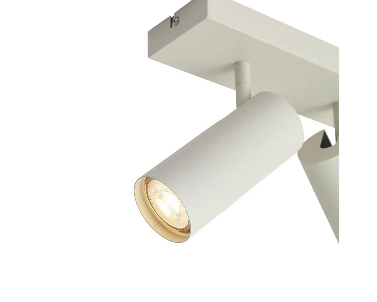 Qazqa LED Aufbaustrahler Renna Beige Modern 2-flammig Metall