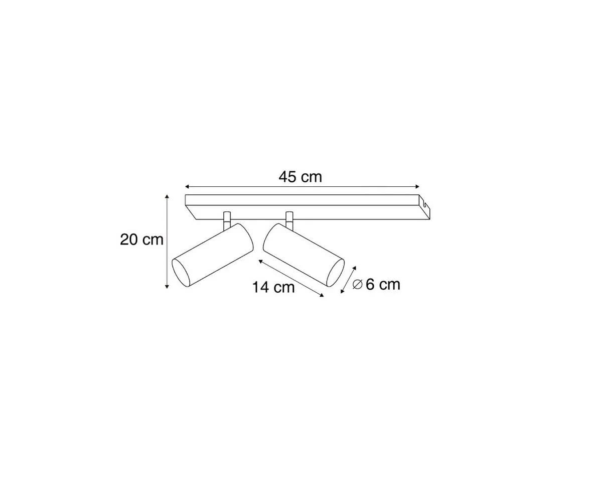 Qazqa LED Aufbaustrahler Renna Beige Modern 2-flammig Metall - Bild 3
