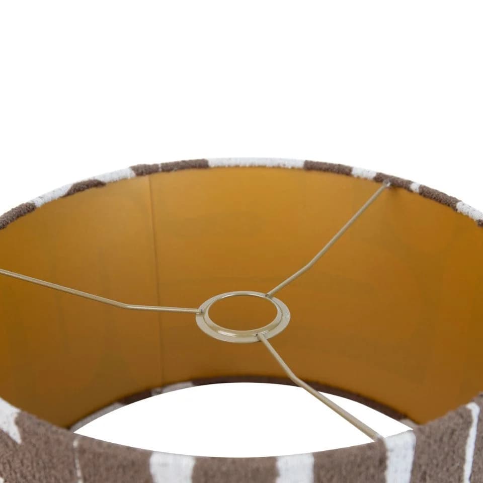 QAZQA Lampenschirm Cilinder Braun Beige Stoff