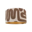 QAZQA Lampenschirm Cilinder Braun Beige Stoff Bild 2