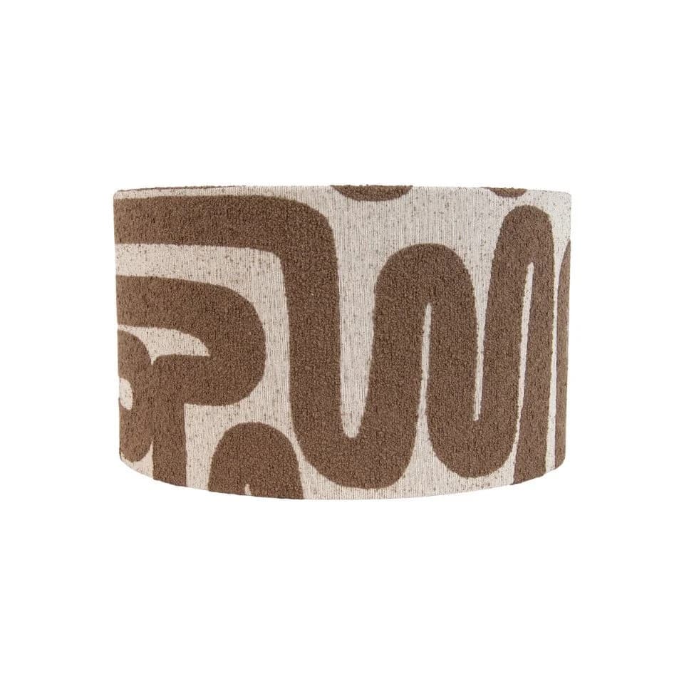 QAZQA Lampenschirm Cilinder Braun Beige Stoff - Bild 4