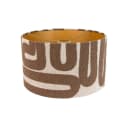 QAZQA Lampenschirm Cilinder Braun Beige Stoff Bild 5