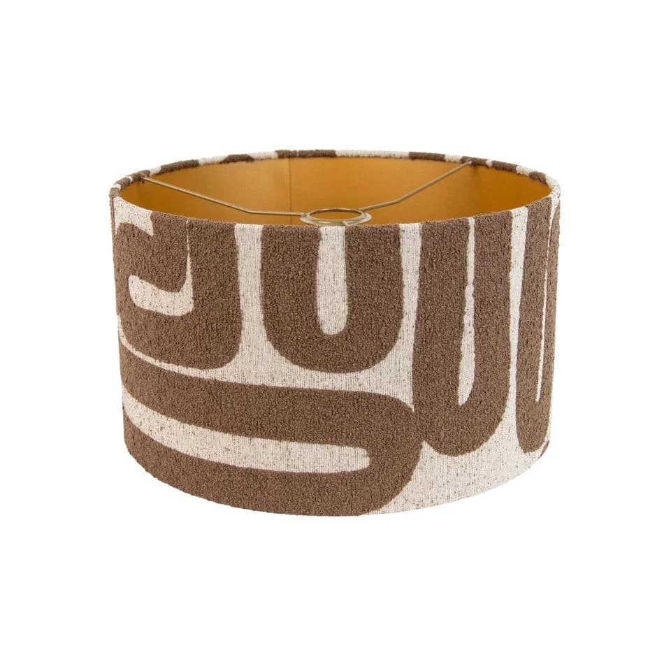 QAZQA Lampenschirm Cilinder Braun Beige Stoff - Bild 5