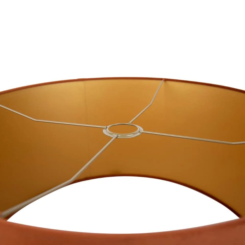 Qazqa Lampenschirm Cilinder Orange Gold 50 cm