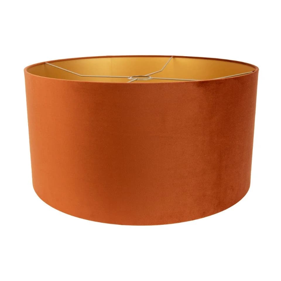 Qazqa Lampenschirm Cilinder Orange Gold 50 cm - Bild 5