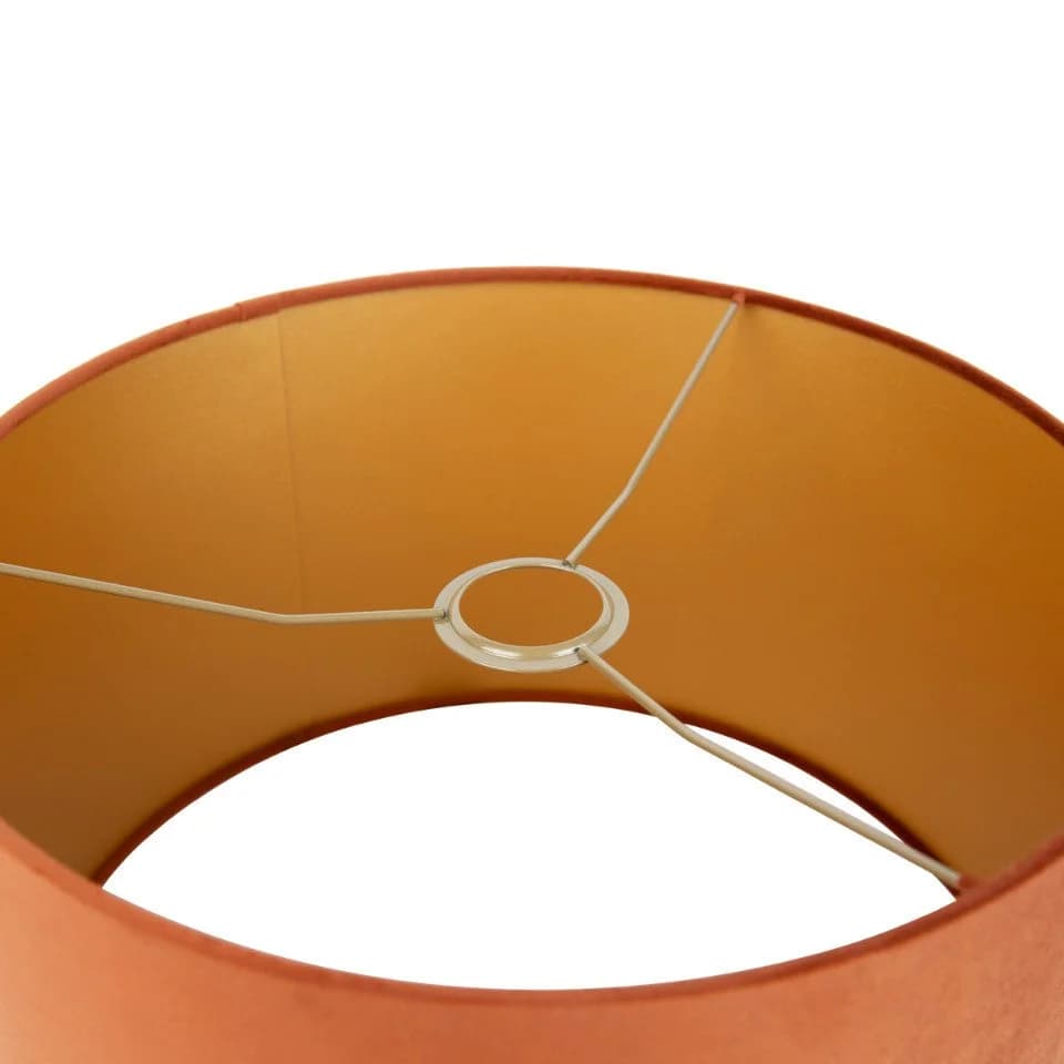 QAZQA Lampenschirm Cilinder Orange Gold Stoff