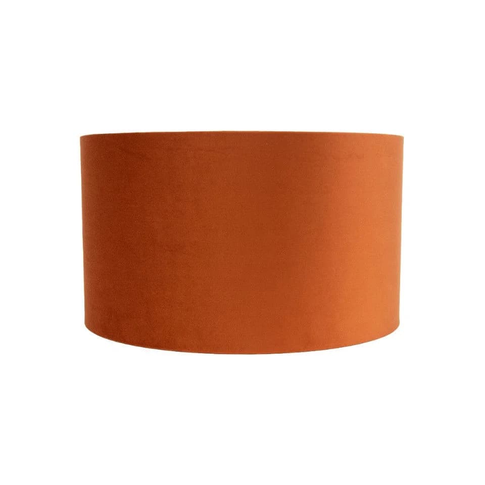 QAZQA Lampenschirm Cilinder Orange Gold Stoff - Bild 4