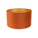 QAZQA Lampenschirm Cilinder Orange Gold Stoff Bild 5