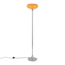 Qazqa Stehlampe Glaze Orange Chrom Retro E27 Bild 2
