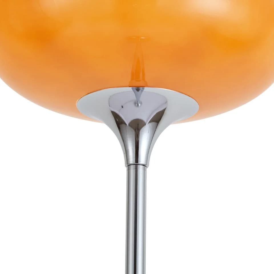 Qazqa Stehlampe Glaze Orange Chrom Retro E27 - Bild 3