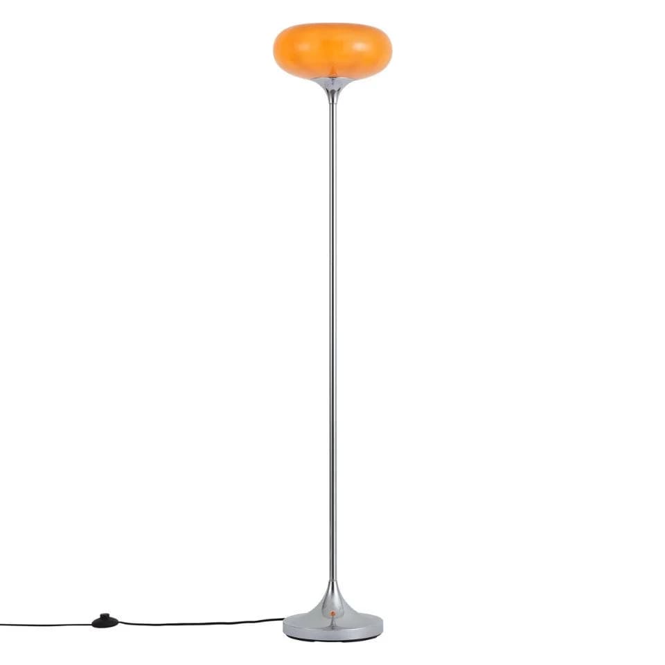 Qazqa Stehlampe Glaze Orange Chrom Retro E27 - Bild 4