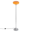 Qazqa Stehlampe Glaze Orange Chrom Retro E27 Bild 5