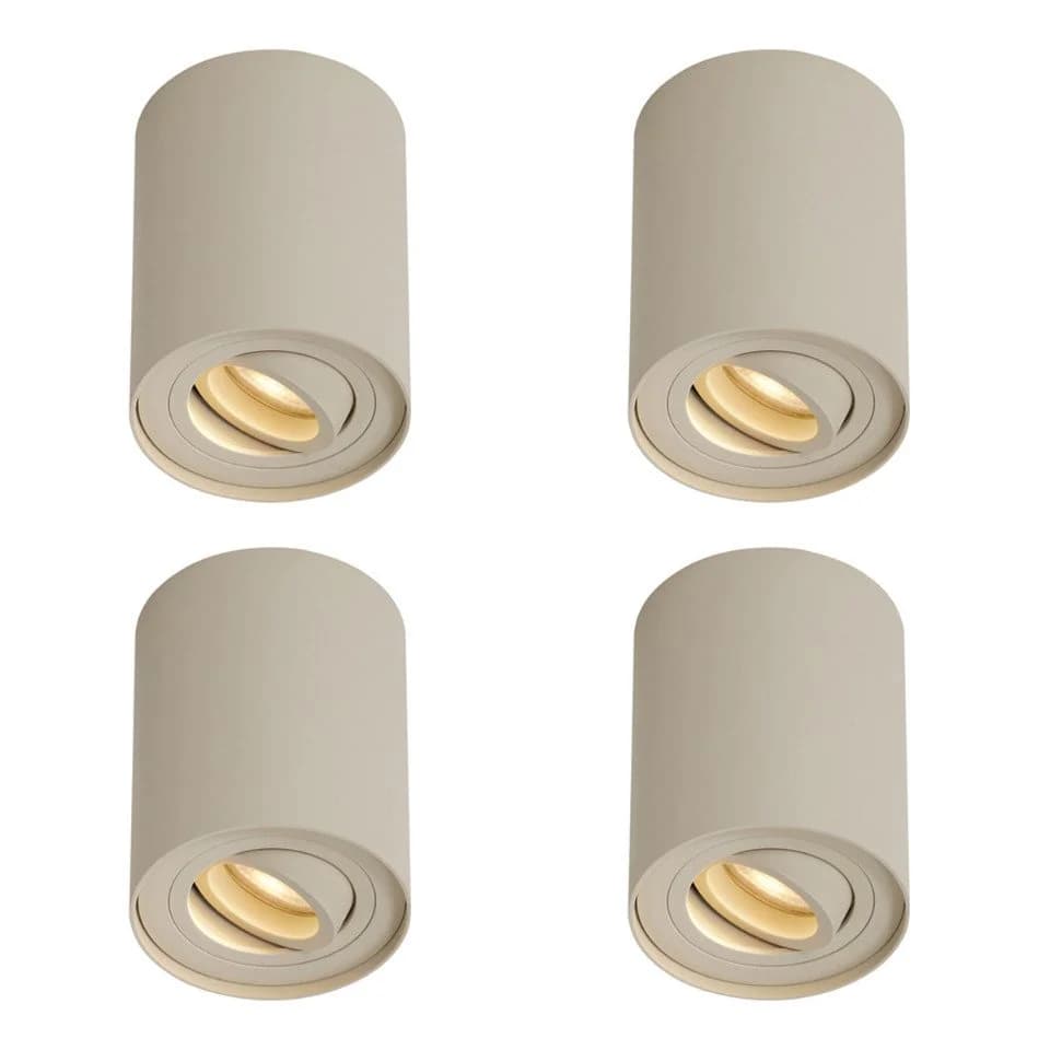 Qazqa LED Aufbaustrahler Beige Aluminium GU10 Modern - Bild 2