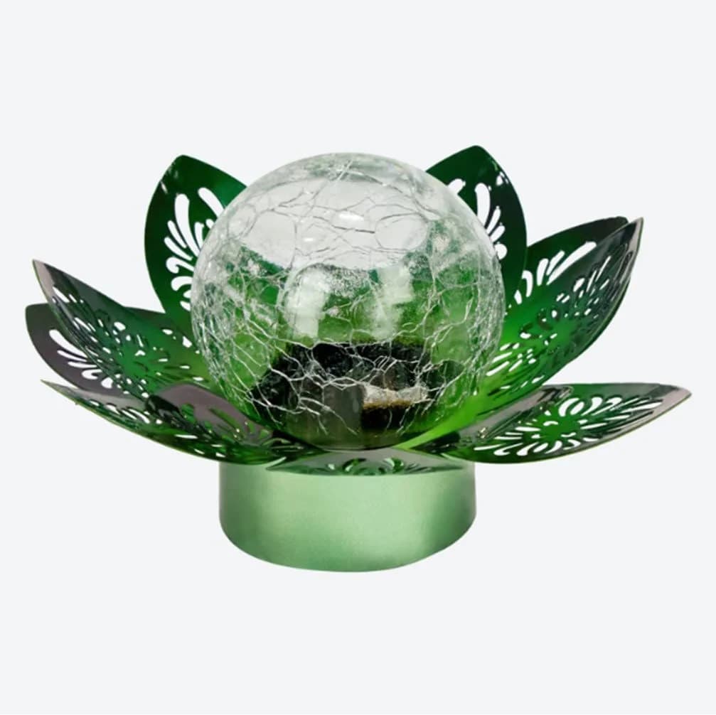 ZD Trading Solarlampe Lotus Metall Rot mit Farbwechsel
