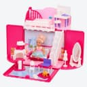 Spectrum Puppenhaus im Koffer mit 28 Teilen rosa Bild 2