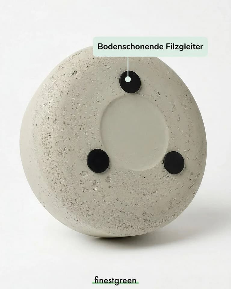 finestgreen Pflanzschale Eileen Fiberclay Beton-Optik Grau - Bild 5