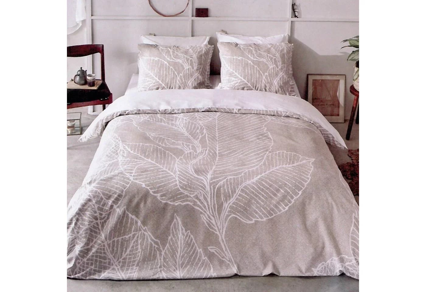 Bestlivings Bettwäsche Set 2-teilig Satin Baumwolle Beige - Bild 2