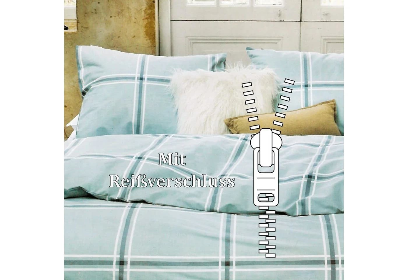Bestlivings Bettwäsche Set 100% Baumwolle 2-teilig Grün - Bild 4