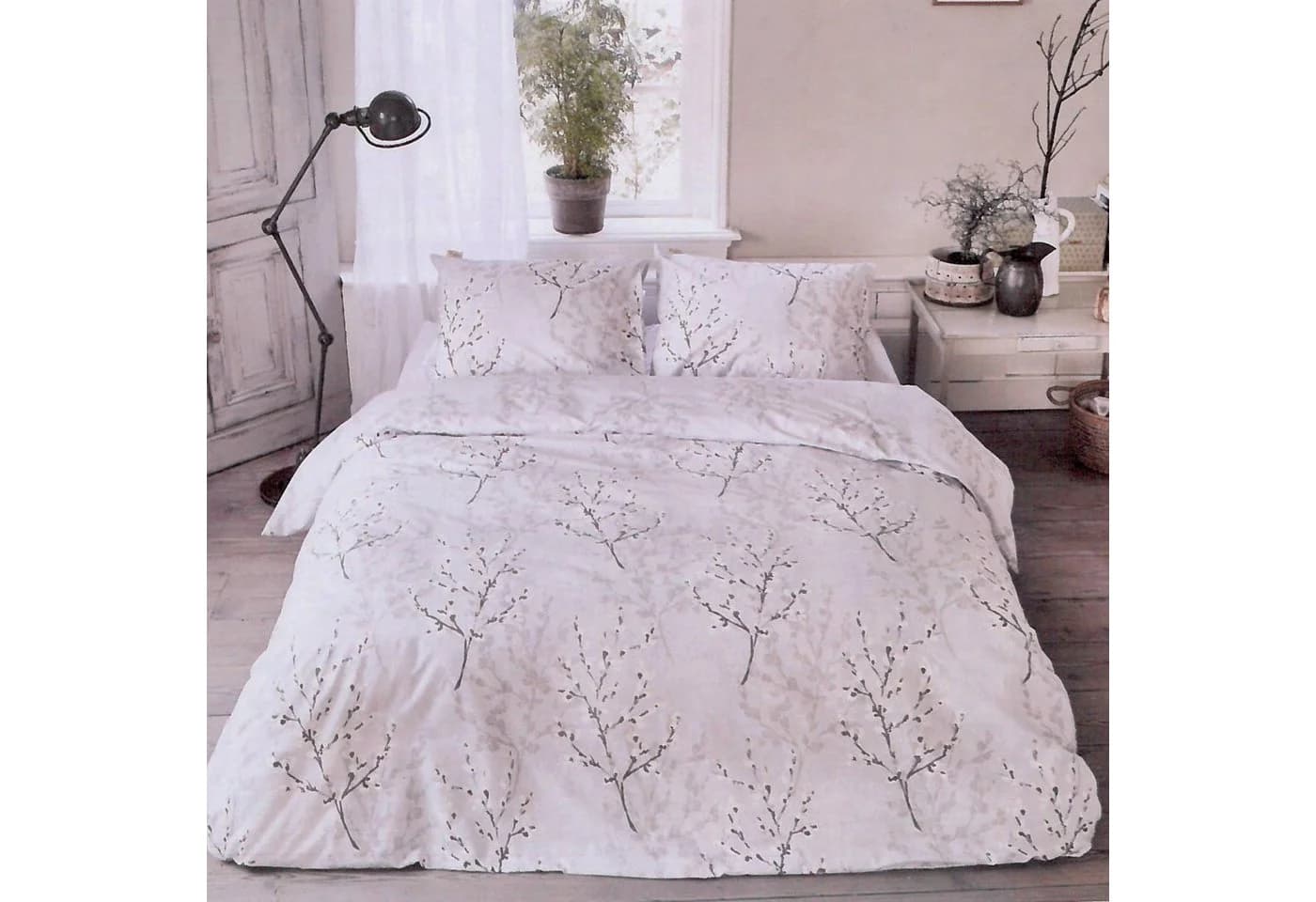 Bestlivings Bettwäsche-Set 135x200 + 80x80 cm Baumwolle Weiss - Bild 2