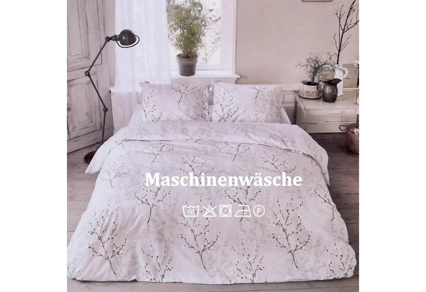 Bestlivings Bettwäsche-Set 135x200 + 80x80 cm Baumwolle Weiss - Bild 5