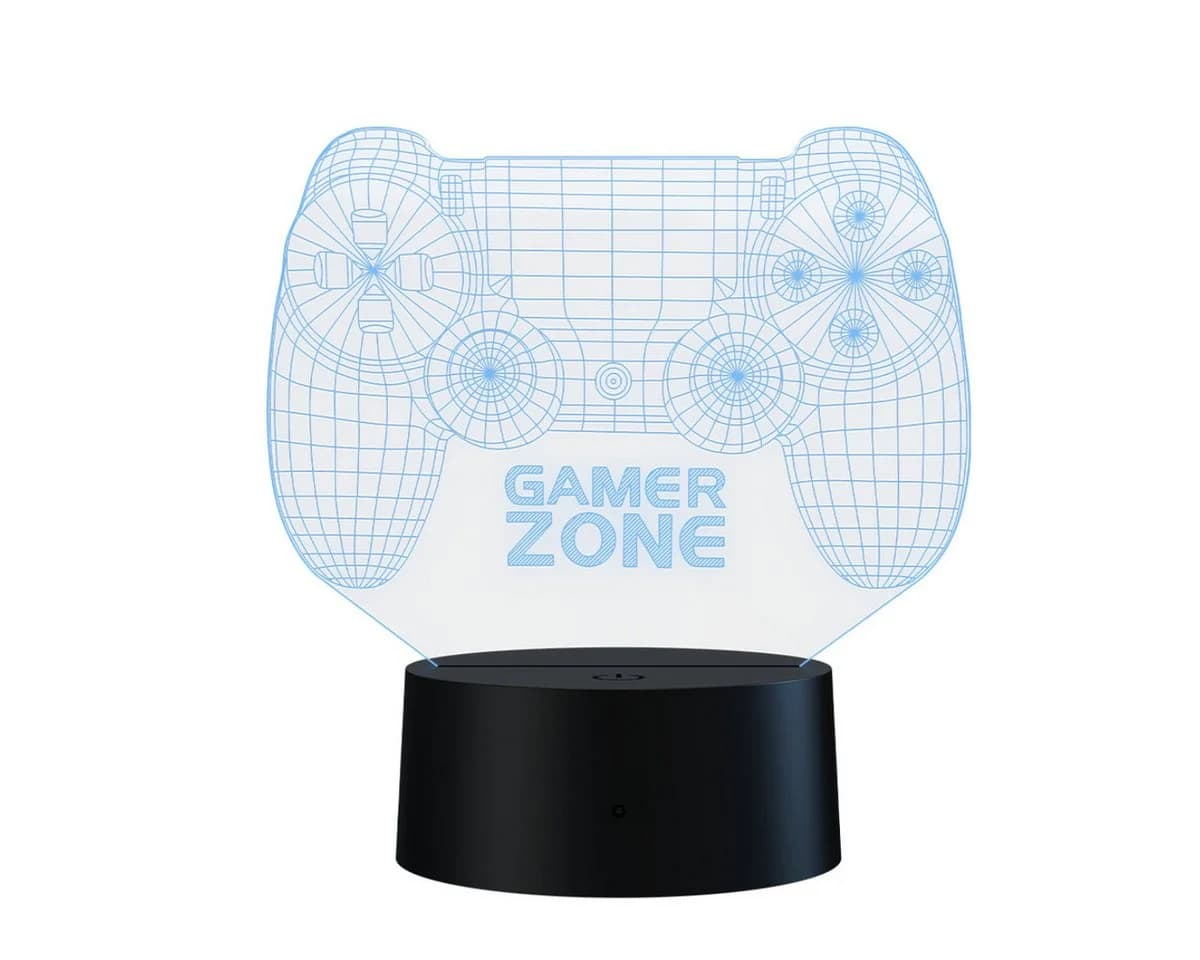 Qware Gaming LED Dekolicht 3D LED Lampe RGB Tischlampe mit Farbwechsel und Fernbedienung - Bild 2