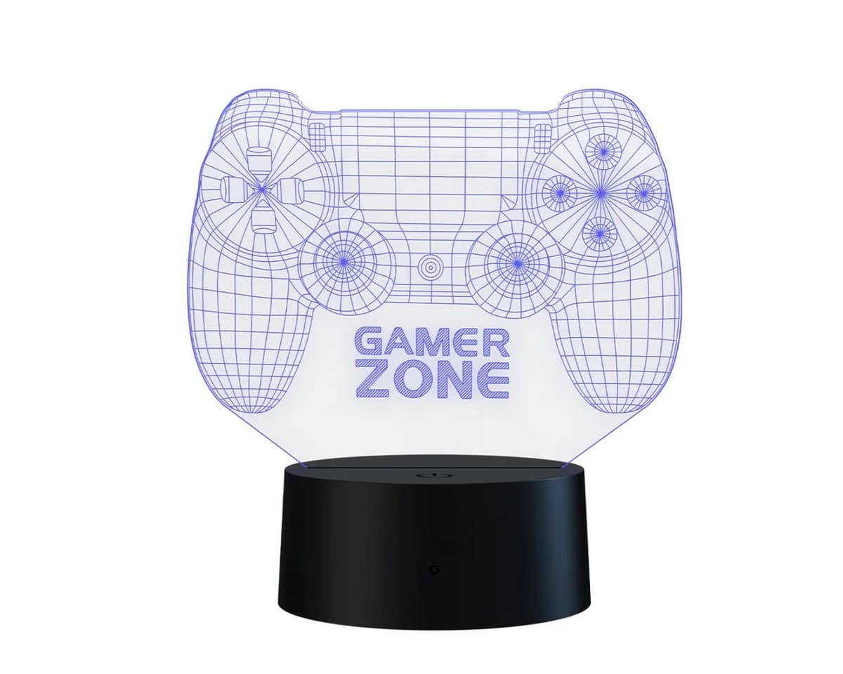 Qware Gaming LED Dekolicht 3D LED Lampe RGB Tischlampe mit Farbwechsel und Fernbedienung - Bild 3