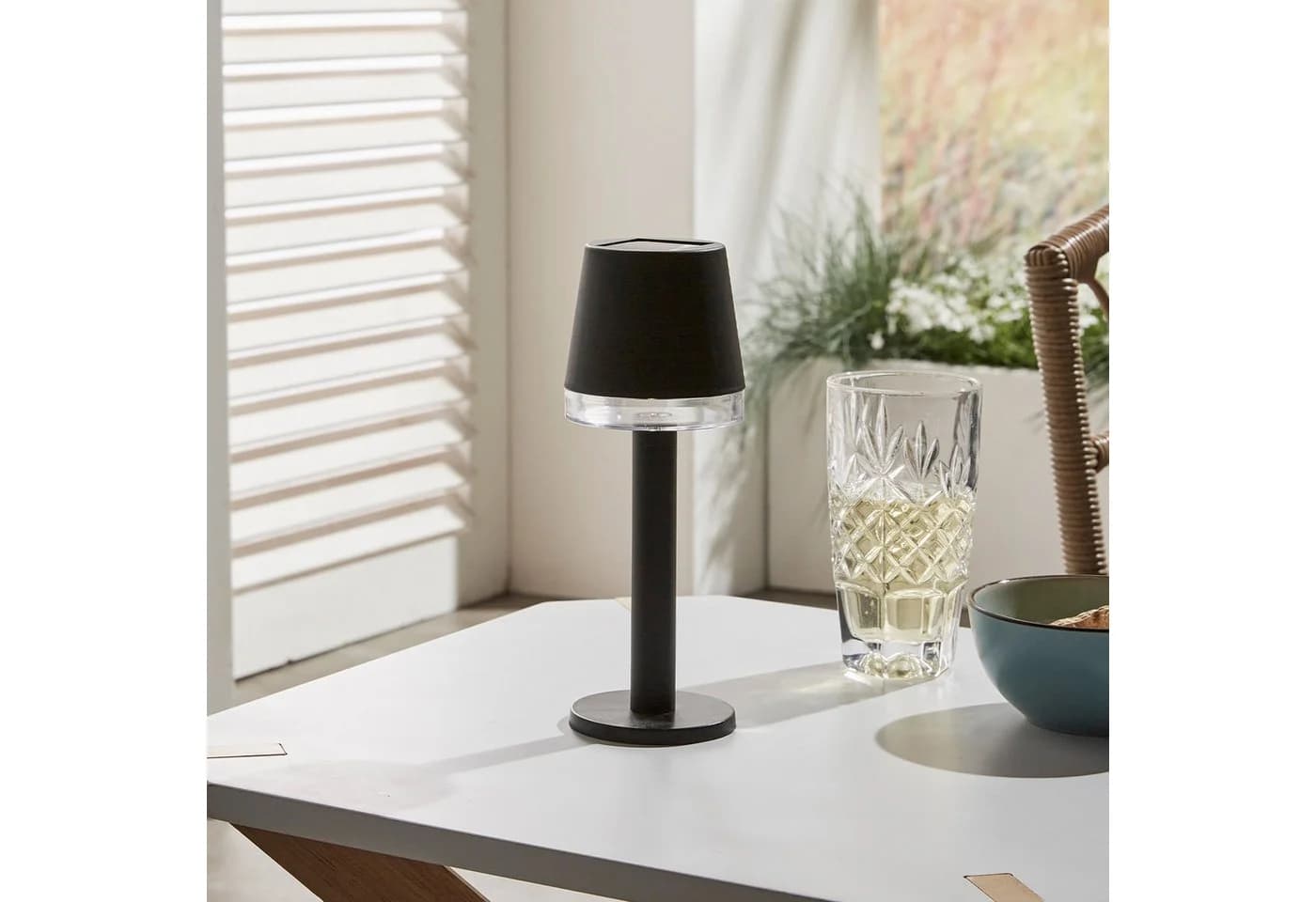 Luxform Solar-Tischleuchte Cala d'Or LED Schwarz 2 Stück