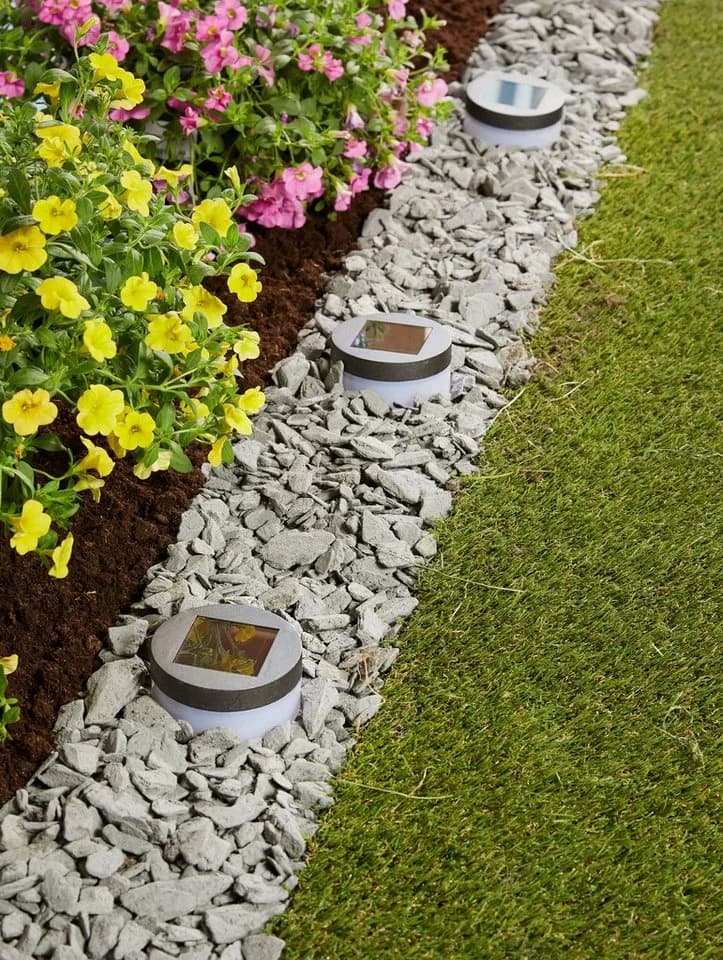 LUXFORM Avignon Solar-Erdspießleuchte 3er Set Schwarz LED Garten