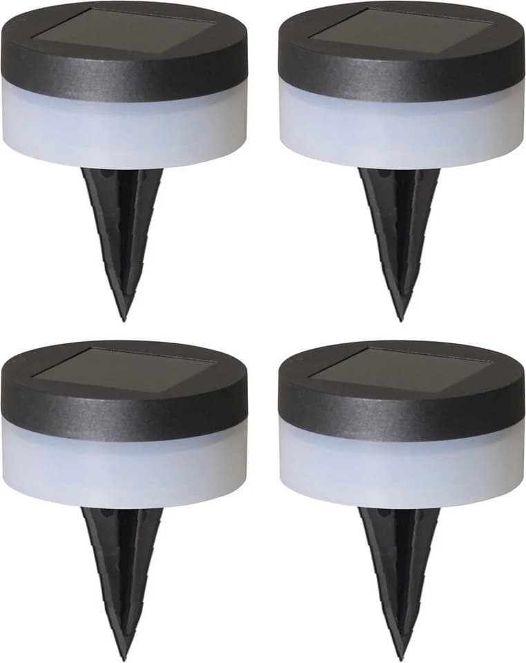 LUXFORM Avignon Solar-Erdspießleuchte 3er Set Schwarz LED Garten - Bild 2