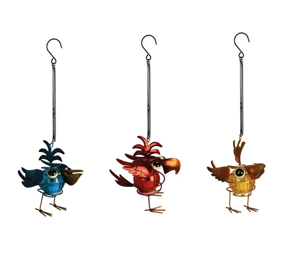 Luxform Solar Bird Hang Set 3 Vögel LED Hängeleuchte Blau Gelb Rot - Bild 2