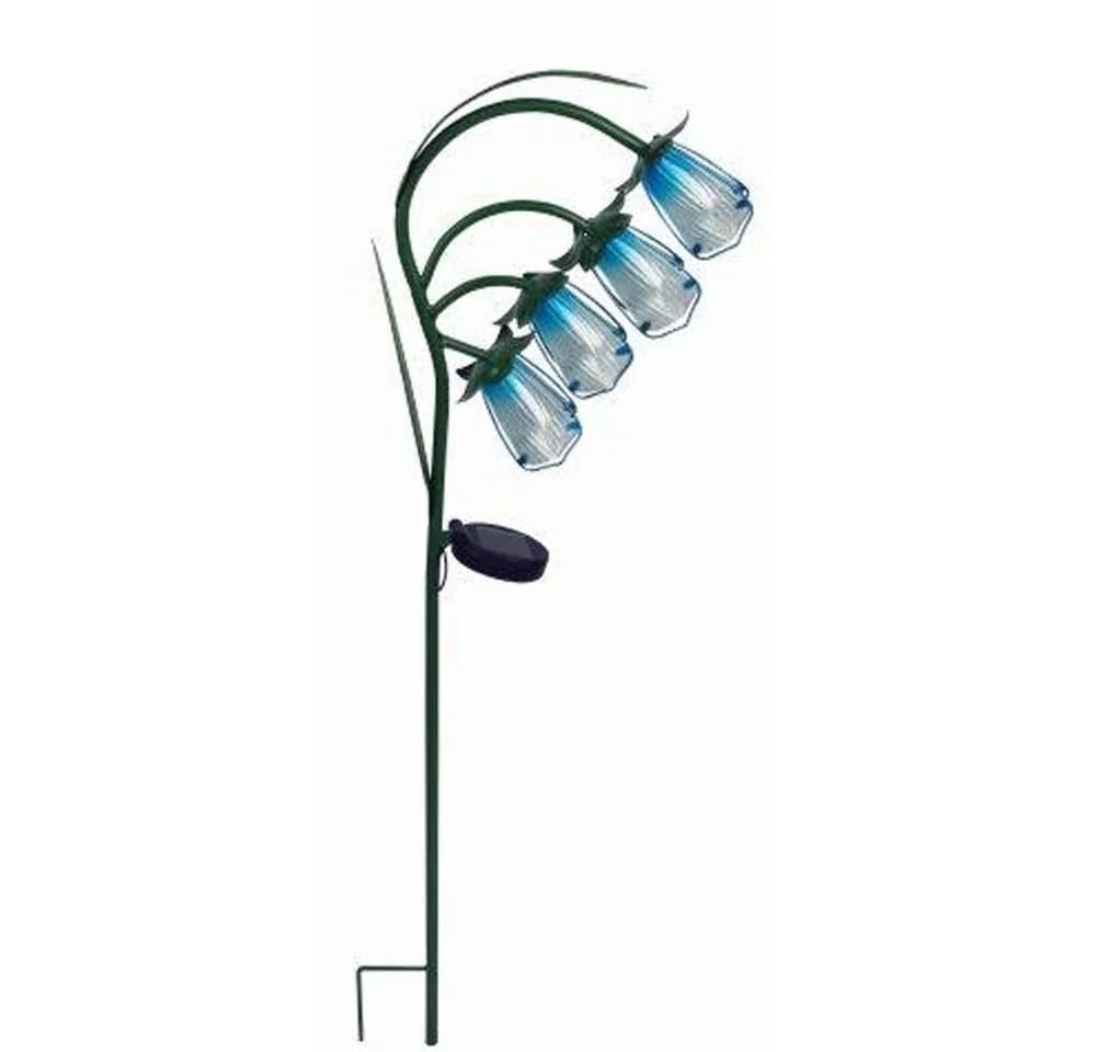 Luxform Solar Gartenleuchte Snowdrop Blütenlampe LED Glas Blau - Bild 2