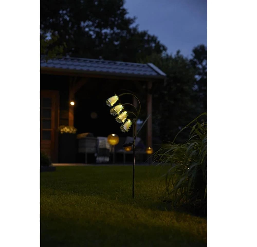 Luxform Solar Gartenleuchte Snowdrop Blütenlampe LED Glas Blau - Bild 3
