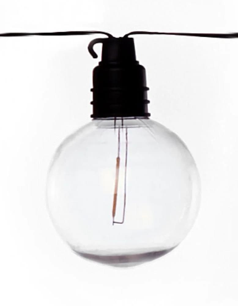LED-Lichterkette Flammenstil, 380 cm, transparent