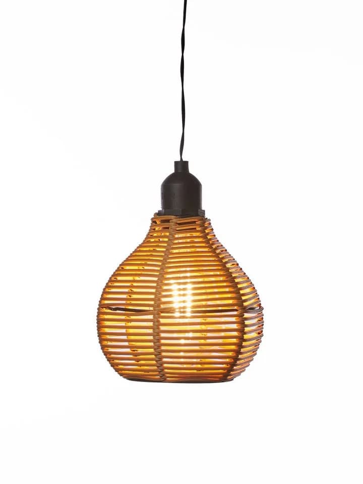 Luxform Hängeleuchte Rattan LED Warmweiß Batteriebetrieben Braun - Bild 3
