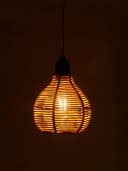 Luxform Hängeleuchte Rattan LED Warmweiß Batteriebetrieben Braun Bild 4