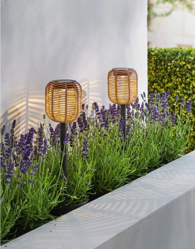 LUXFORM Gartenleuchte Stake Light Rattan Braun mit Fernbedienung - Bild 3