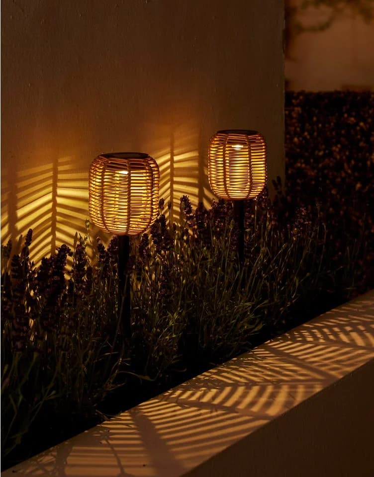 LUXFORM Gartenleuchte Stake Light Rattan Braun mit Fernbedienung - Bild 4