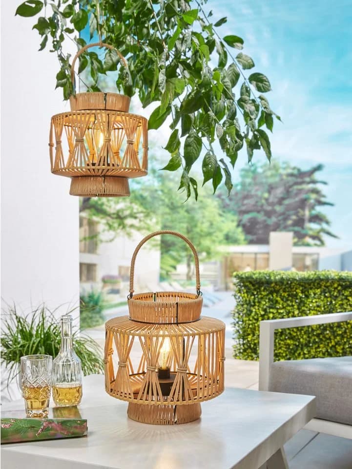 LUXFORM Gartenleuchte Alhambra Large - Braun - LED Laterne