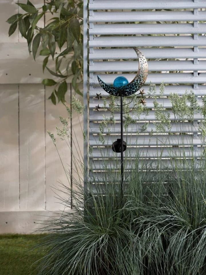 LUXFORM Solar-Erdspieß-Gartenlampe Mandala 2 Stück Blau/Bronze