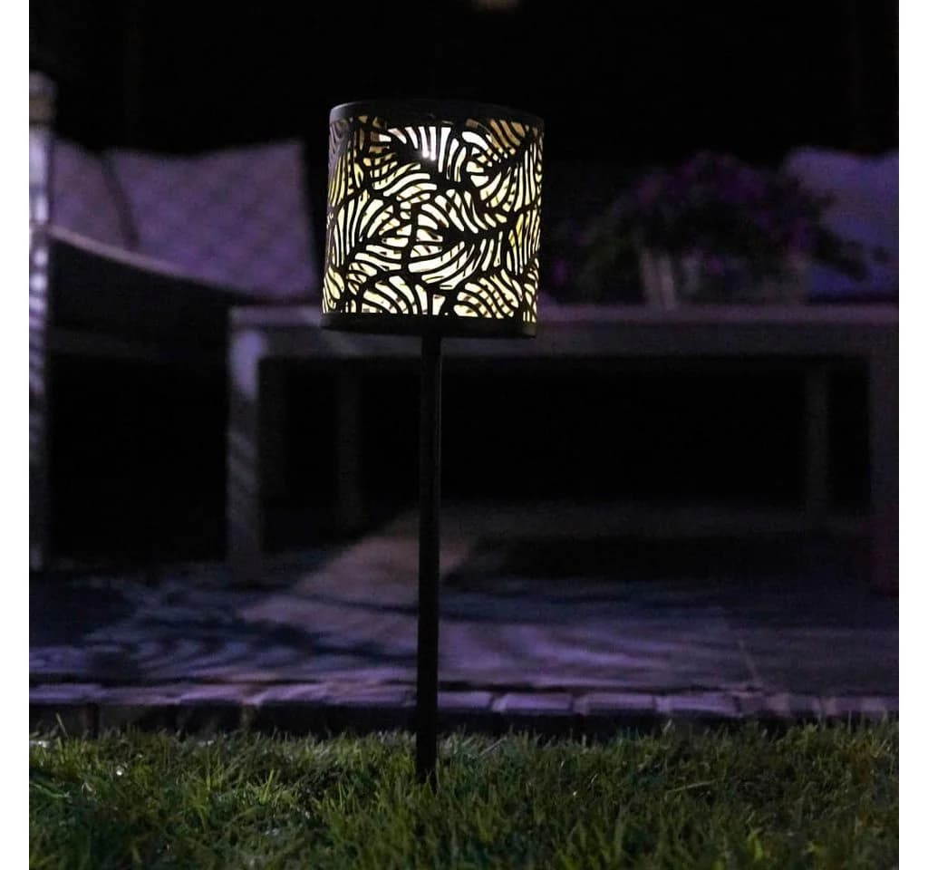 Luxform Forest LED Solar Steckleuchte Stableuchte Schwarz/Kupfer