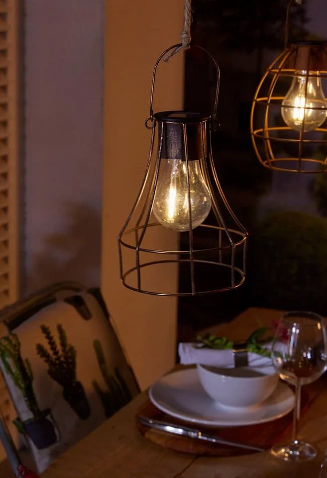 LUXFORM Solar-Hängeleuchte Dortmund LED Bronze Metall - Bild 3