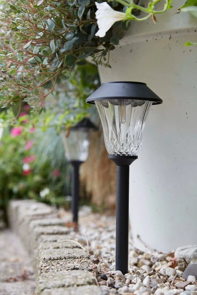 LUXFORM Solar-Gartenlampe St. Tropez 3er Set Schwarz LED