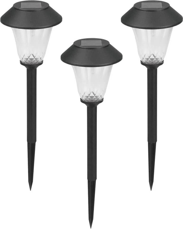 LUXFORM Solar-Gartenlampe St. Tropez 3er Set Schwarz LED - Bild 2
